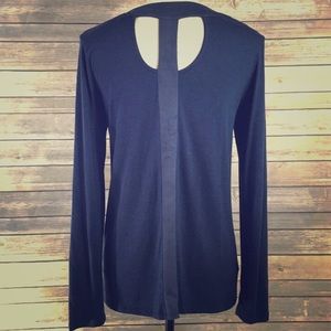 Le Lis Nimona 3/4 Sleeve 
Faux Suede & CutOut Top